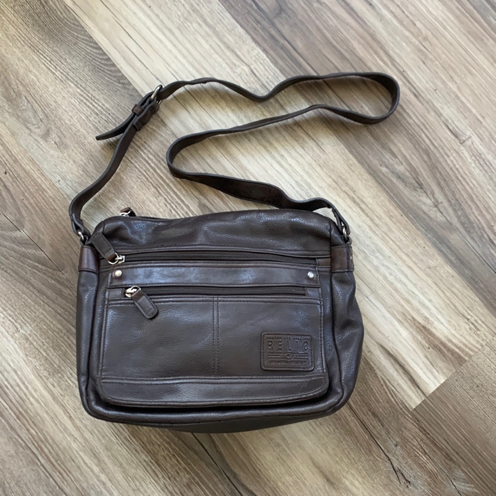 Relic Brown Crossbody Shoulder Bag